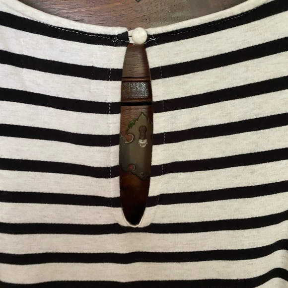 {anthropologie} Striped V Neck Dress - Picture 8 of 9